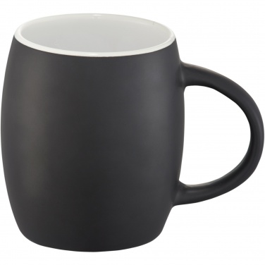 Logotrade Firmengeschenke das Foto: Hearth 400 ml Keramiktasse mit Holz Untersetzer