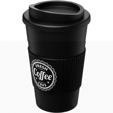 Logotrade Werbegeschenke das Foto: Americano® 350 ml Isolierbecher mit Schutzring