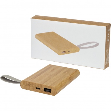 Logotrade Werbeartikel das Foto: Tulda 5000 mAh Powerbank aus Bambus
