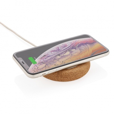 Logotrade Werbeartikel das Foto: Kork und Weizen 5W Wireless Charger