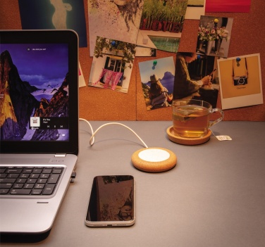 Logotrade Logogeschenke das Foto: Kork und Weizen 5W Wireless Charger