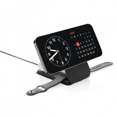 Logotrade Logogeschenke das Foto: Swiss Peak 15W 3-in-1 magnetischer Wireles Charger aus rPU