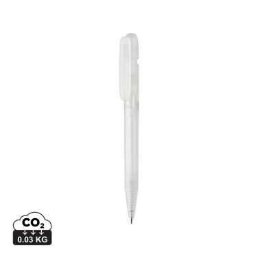 Logotrade Logogeschenke das Foto: Devin transparenter Stift aus GRS zertifiziertem rABS