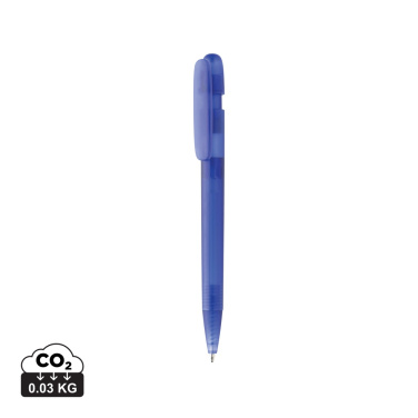 Logotrade Werbegeschenke das Foto: Devin transparenter Stift aus GRS zertifiziertem rABS