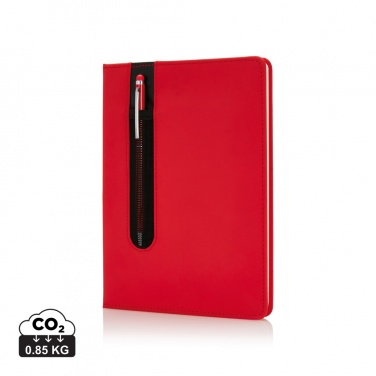 Logotrade werbemittel das Foto: Basic Hardcover PU A5 Notizbuch mit Stylus-Stift