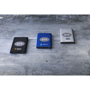 Logotrade werbemittel das Foto: Aluminium 8000 Wireless Powerbank kabelloses Ladegerät