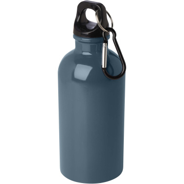 Logotrade Werbegeschenke das Foto: Oregon 400 ml RCS-zertifizierte, einwandige Trinkflasche aus Edelstahl mit Karabinerhaken