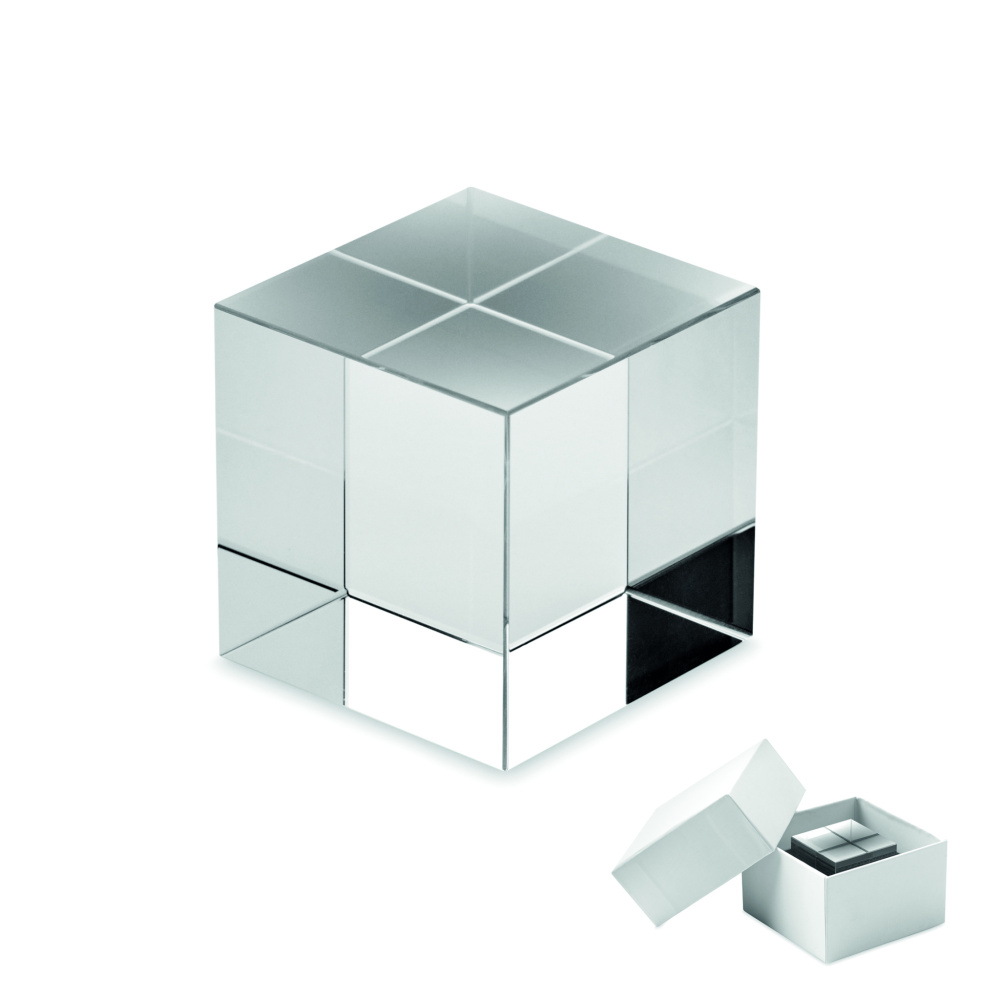 Logotrade werbemittel das Foto: Glas-Pokal Würfel