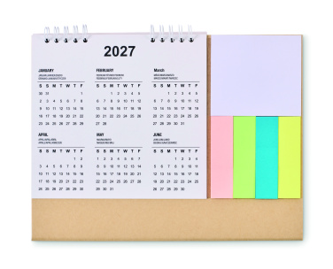 Logotrade Werbegeschenke das Foto: Tischkalender mit Memoblock