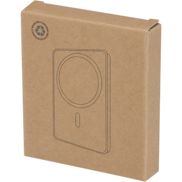 Logotrade Firmengeschenke das Foto: Acrab 15 W 5.000 mAh magnetische kabellose Powerbank mit 20 W PD aus recyceltem Kunststoff