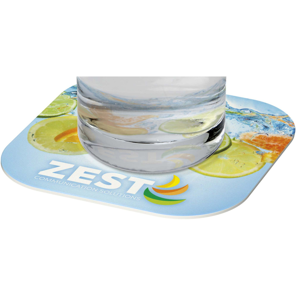 Logotrade Firmengeschenke das Foto: Lumin quadratischer Untersetzer