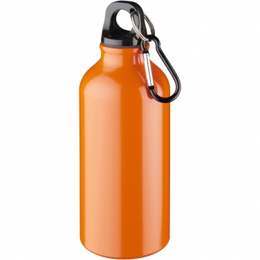 Logo trade promotional products picture of: Oregon 400 ml aluminium water bottle with carabiner
