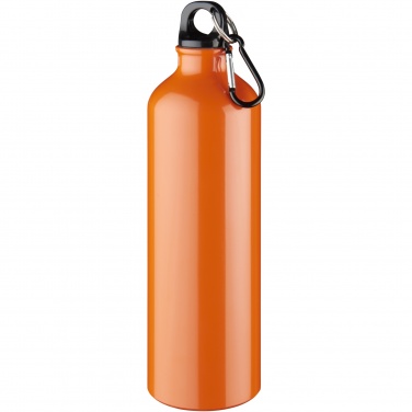 Logotrade corporate gift image of: Oregon 770 ml aluminium water bottle with carabiner