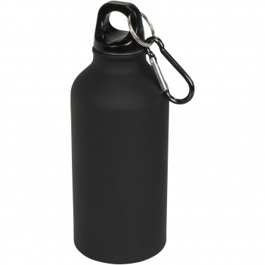 Logo trade advertising product photo of: Oregon 400 ml matte water bottle with carabiner