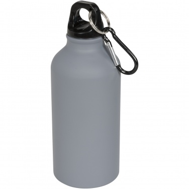 Logo trade promotional gift photo of: Oregon 400 ml matte water bottle with carabiner