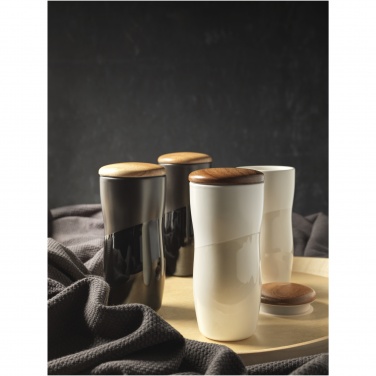 Logo trade promotional item photo of: Double-walled ceramic tumbler Reno 370 ml