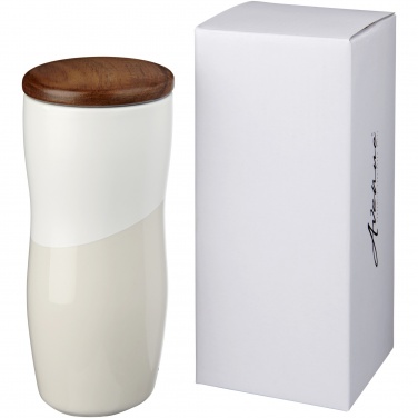 Logotrade promotional gift picture of: Double-walled ceramic tumbler Reno 370 ml