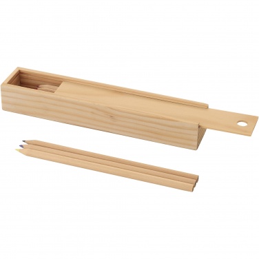 Logo trade corporate gift photo of: Pines 12-piece wooden pencil set