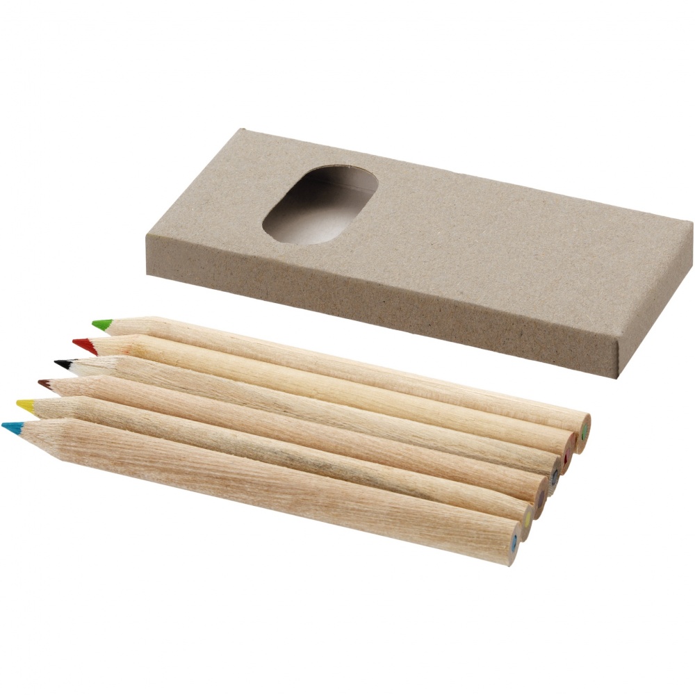Logotrade promotional product image of: Ayola 6-piece coloured pencil set