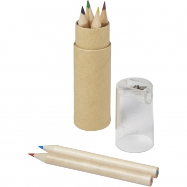 Logo trade promotional merchandise photo of: Kram 6-piece coloured pencil set