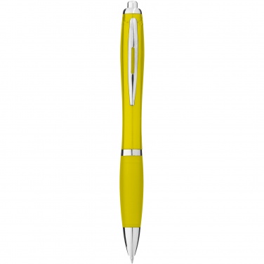 Logo trade promotional items image of: Nash ballpoint pen with coloured barrel and grip