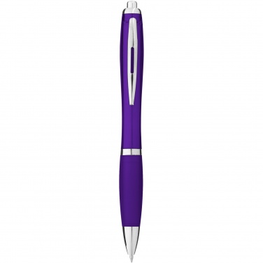 Logo trade promotional gifts picture of: Nash ballpoint pen with coloured barrel and grip