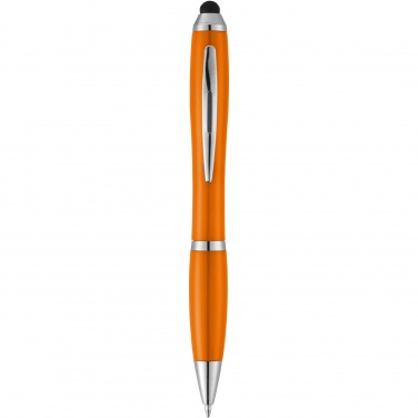 Logo trade corporate gift photo of: Nash stylus ballpoint pen with coloured grip