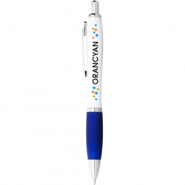 Logotrade promotional gifts photo of: Nash ballpoint pen white barrel and coloured grip