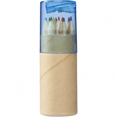 Logo trade promotional merchandise photo of: Hef 12-piece coloured pencil set with sharpener