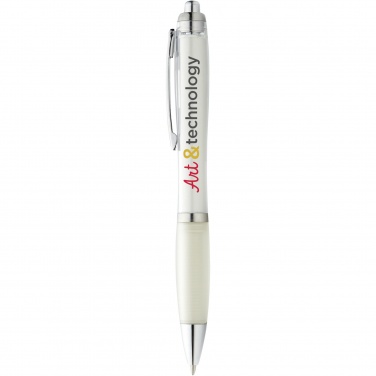 Logo trade promotional products picture of: Nash ballpoint pen coloured barrel and grip