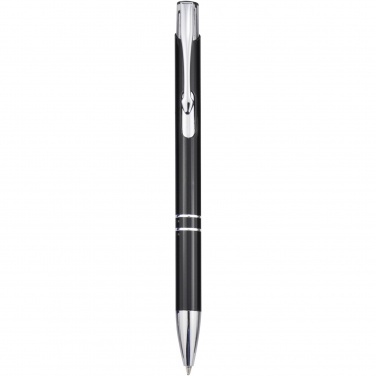 Logo trade corporate gifts picture of: Moneta aluminium click ballpoint pen (blue ink)