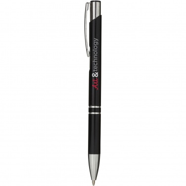 Logotrade promotional item picture of: Moneta aluminium click ballpoint pen (blue ink)