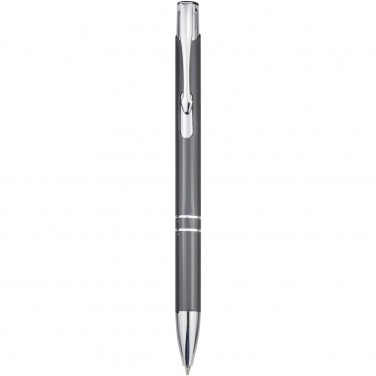 Logo trade promotional merchandise image of: Moneta aluminium click ballpoint pen (blue ink)