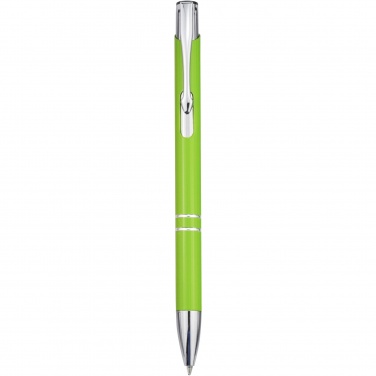Logo trade promotional gifts image of: Moneta aluminium click ballpoint pen (blue ink)
