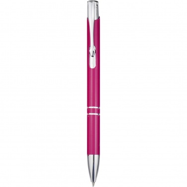 Logotrade promotional gift picture of: Moneta aluminium click ballpoint pen (blue ink)