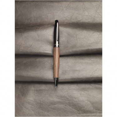 Logo trade business gifts image of: Loure wood barrel ballpoint pen