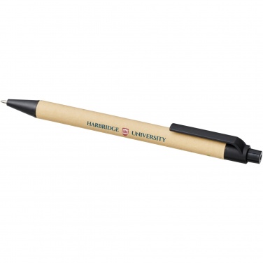 Logo trade advertising product photo of: Berk recycled carton and corn plastic ballpoint pen