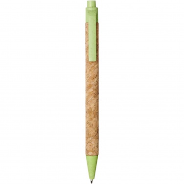 Logo trade business gift photo of: Midar cork and wheat straw ballpoint pen