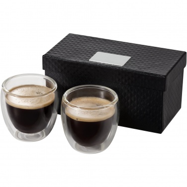 Logo trade business gifts image of: Boda 2-piece glass espresso cup set