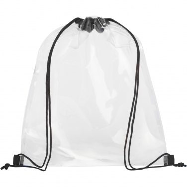 Logo trade promotional gifts picture of: Lancaster transparent drawstring bag 5L