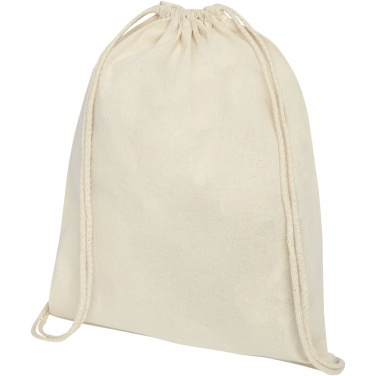 Logo trade promotional giveaway photo of: Oregon 100 g/m² cotton drawstring bag 5L