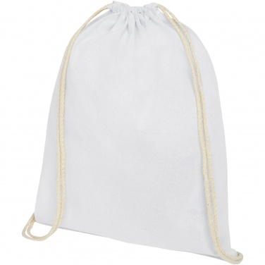 Logo trade promotional items image of: Oregon 100 g/m² cotton drawstring bag 5L