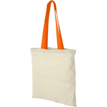 Logo trade promotional products picture of: Nevada 100 g/m² cotton tote bag coloured handles 7L