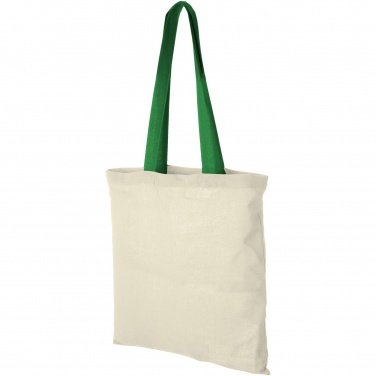 Logotrade business gift image of: Nevada 100 g/m² cotton tote bag coloured handles 7L
