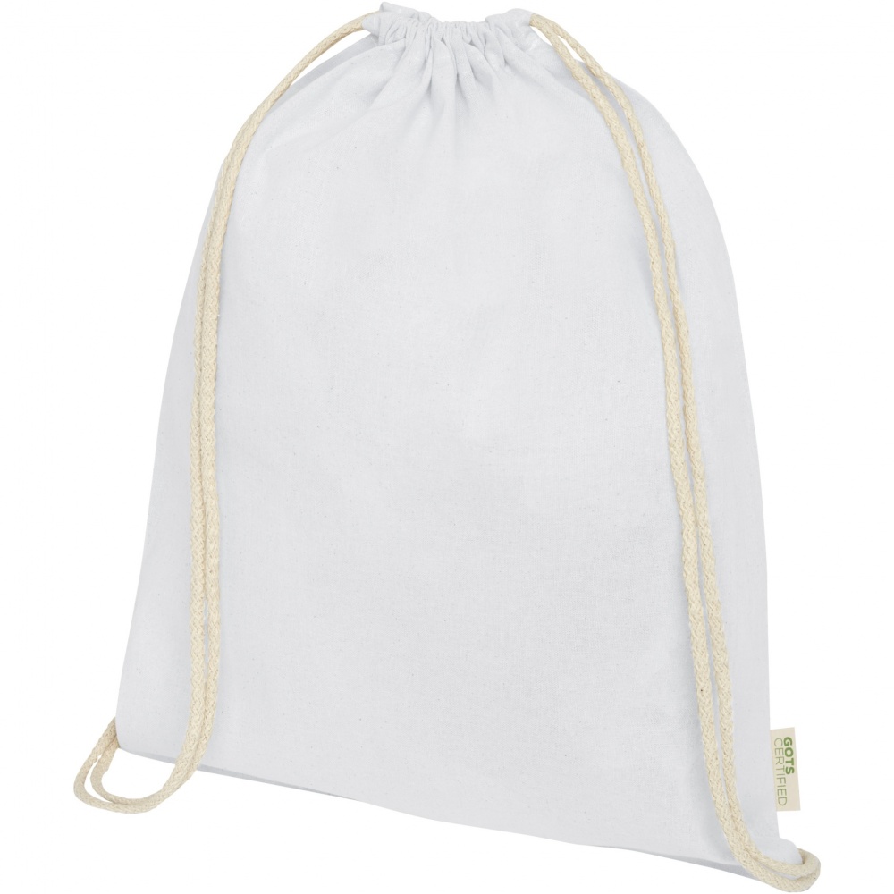 Logo trade advertising product photo of: Orissa 100 g/m² organic cotton drawstring bag 5L