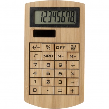Logo trade promotional giveaway photo of: Eugene calculator made of bamboo