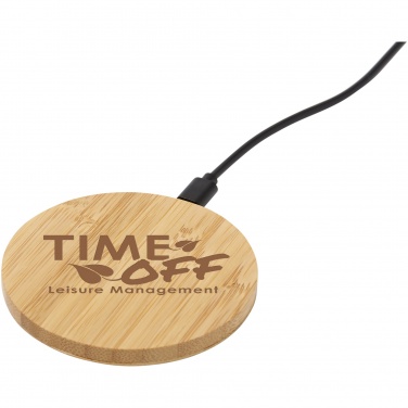 Logo trade promotional product photo of: Essence 5W bamboo wireless charging pad