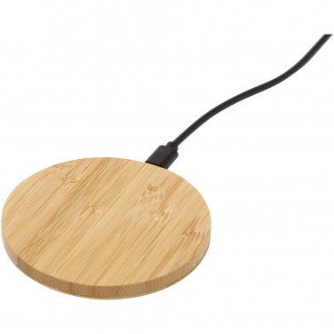 Logo trade business gifts image of: Essence 5W bamboo wireless charging pad