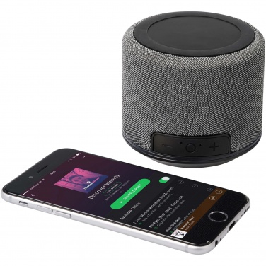 Logo trade promotional giveaways image of: Fiber 3W wireless charging Bluetooth® speaker