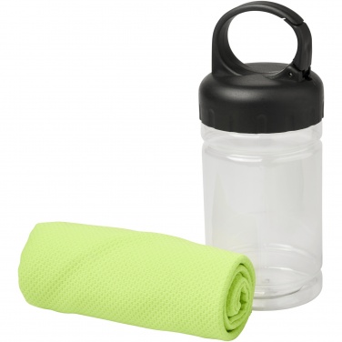 Logo trade promotional giveaway photo of: Remy cooling towel in PET container